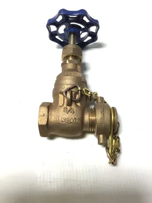 Nibco T-113-HC 3/4in Bronze Gate Valve, Thread x Hose Thread 039923616579