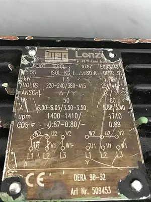 USED WEG TE90L