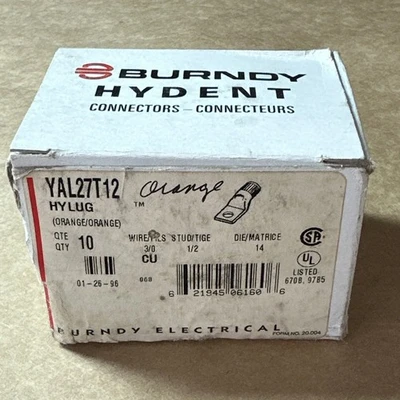 NEW BURNDY ["YAL27T12", "DIE 14"]