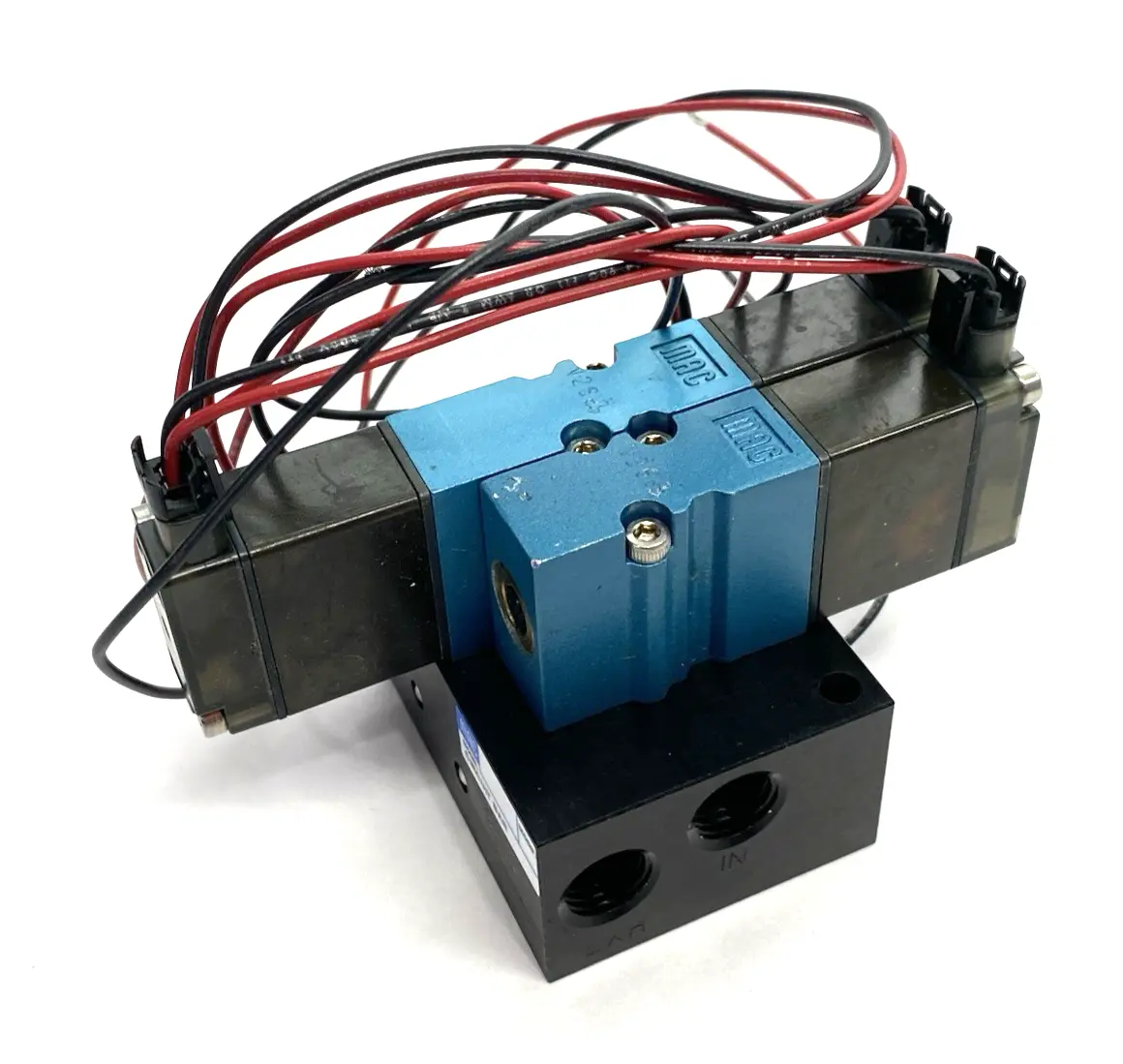 New | in-Stock MAC Valves Manifold Solenoid Valve Assembly, 3-Solenoid, 2-Valve Solenoid Valves Michigan US | Maverick Industrial Sales #1401361