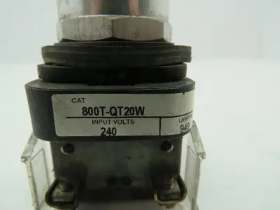 Allen Bradley 800T-QT20W Pilot Light Pushbutton Push-toTest Ser T White Lot of 2