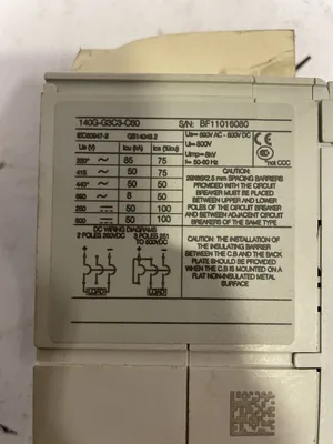 Allen-Bradley 140G-G3C3-C60 3 Pole 35A Instantaneous Trip Circuit Breaker