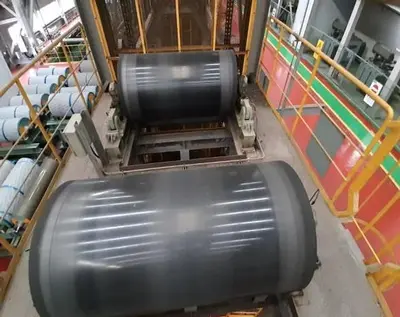 67" W (1710 mm) x .009"-.079" (.23 mm-2 mm) x 20 Ton Color Coating Line (Used)