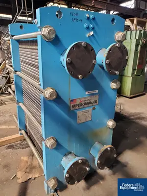 USED Tranter 638.3 Tranter Plate Heat Exchanger, S/S, 100#