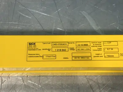New | in-Stock SICK C40E0703CA010 Light Curtains & Grids Ohio US | HGR 24 #1266488