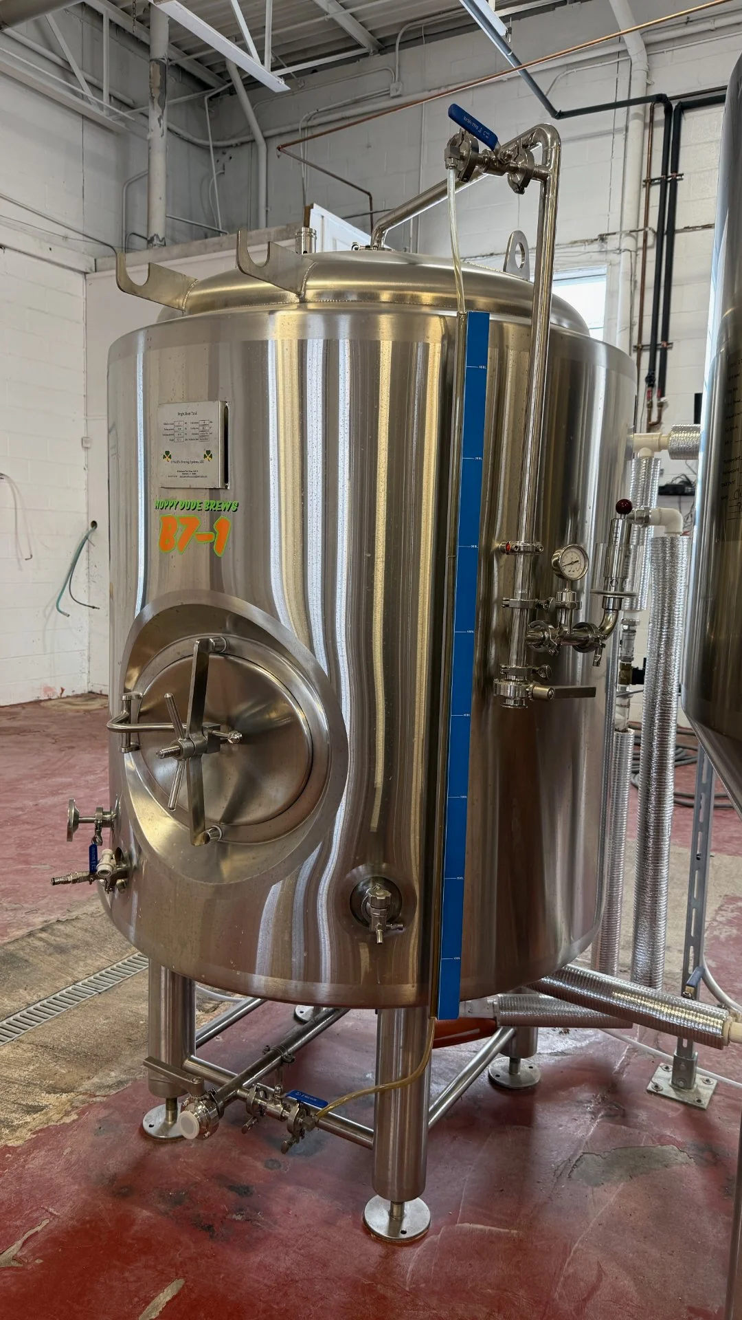 O’Neill 7 BBL (217 Gallon) Jacketed & Insulated Stainless Brite Tank