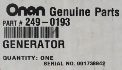 NEW ONAN 249-0193 GENERATOR MAO50P 2490193