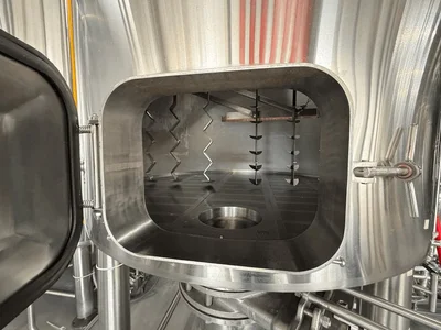 Deutsche 15 BBL 3-Vessel Steam Jacketed Brewhouse with BK, MT, WP, Heat Exchanger, Mash Pump & More!