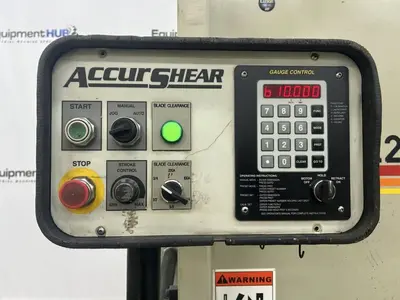 Used 2006 ACCURSHEAR 675012 Power Squaring Shears (Inch) Georgia US | The Equipment Hub #916702