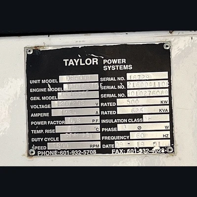 USED 2001 TAYLOR POWER SYSTEMS DS500M