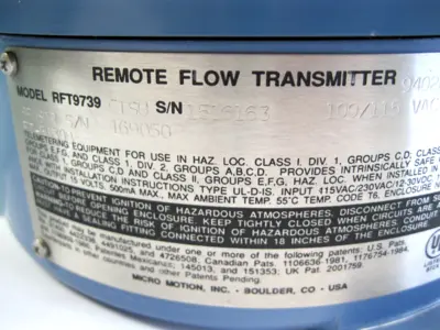 USED Micro Motion RFT 9739 E1SU