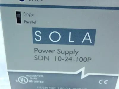 Used SOLA SDN1024100P DIN Rail Power Supplies Ohio US | HGR 24 #872870
