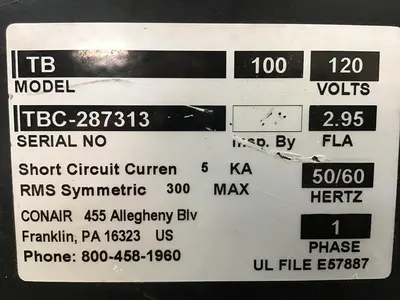 USED CONAIR TB100 GRAVIMETRIC TRUEBLEND