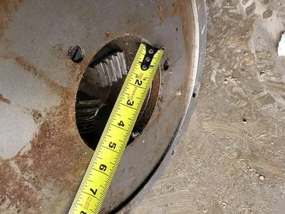 Large 15'' Diameter Flat Mounted Lathe Chuck w/5 1/4'' Thru Hole, 4'' Thick