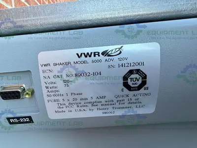 USED VWR 5000 STANDARD ORBITAL SHAKER 500 RPM, W/ 1" ORBIT AND 18" X 24" PLATFORM