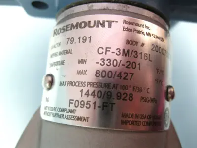 USED Rosemount 8800 DF015 SA6E1D1E5M5