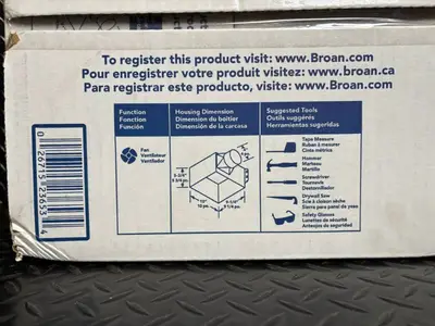 Broan A110 Ventilation Fan - 110 CFM, 3.0 Sones