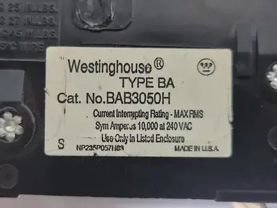 Used WESTINGHOUSE BAB3050H Switchgears British Columbia CA | Lenmark #241978
