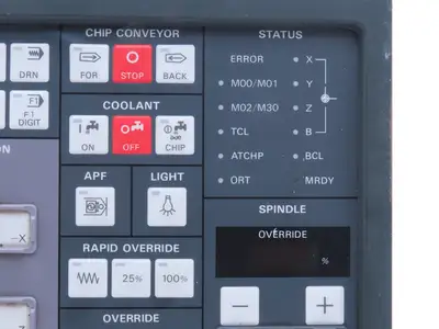 Mori Seiki SH-630 HMI Operator Push Button Control Panel Unit E54017B01 READ