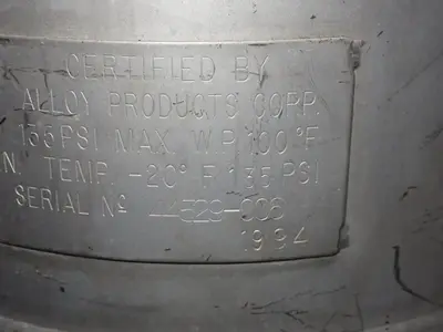 Alloy Products Corporation Pressure Vessel