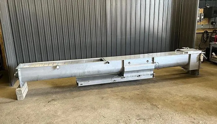 Used Screw Conveyor, 14'' Diameter X 204'' Long, Tapered Screw