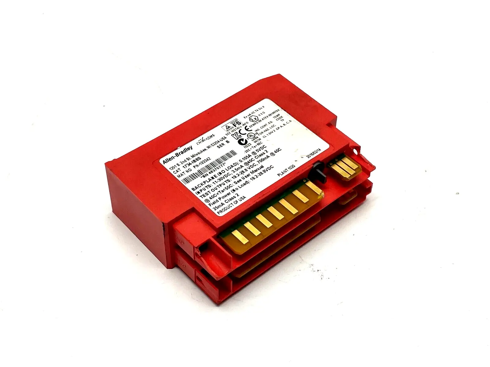 1734-IB8S | Allen Bradley  Ser. B I/O Module Safety 8 Point Input - For parts or not working