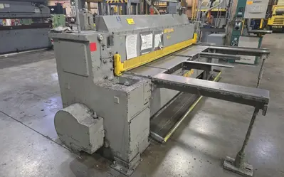8' X 3/16" WYSONG MODEL #796 MECHANICAL POWER SQUARING SHEAR WITH BACK GAUGE: STOCK #23634