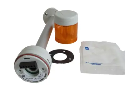 ALLEN BRADLEY 855T-GPM25 POLE MOUNTING BASE W/LENS &CAP 855TGPM25C NEW, SURPLUS