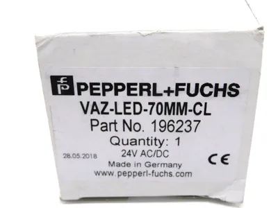 NEW PEPPERL & FUCHS VAZ-LED-70MM-CL STACK LIGHT 196237 VAZLED70MMCL