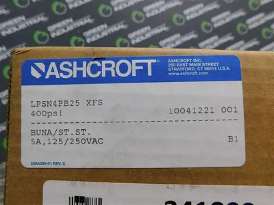 Ashcroft LPSN4PB25 XFS Pressure Switch 400 PSI 2400PSI Proof 5-15 Deadband New