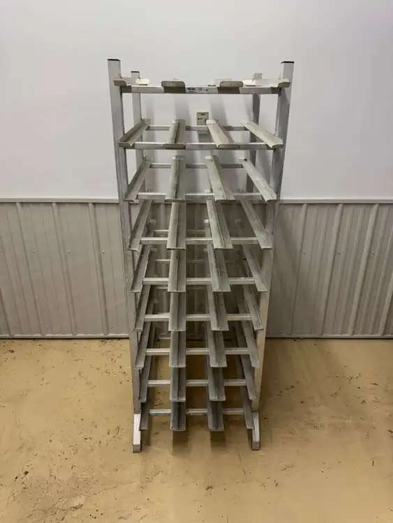Used Winholt Used Winholt CR-162 Full Size Aluminum Stationary #10 and #5 Can Rack Racks/Shelving Illinois US | Falcon Restaurant Supply #1375073
