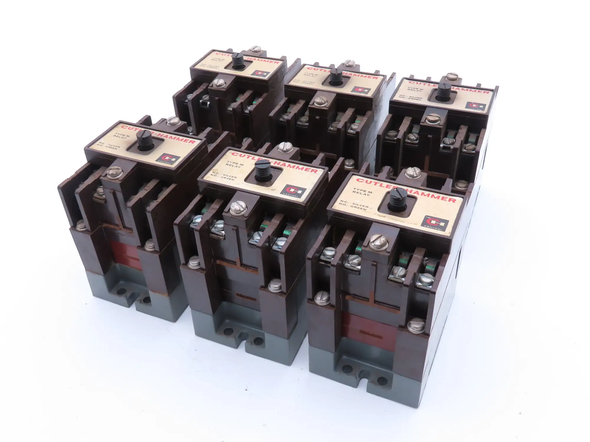 Cutler Hammer D23MB Type M Relay 10A 120V Coil w/ Ser A2 Attachment Lot of 6