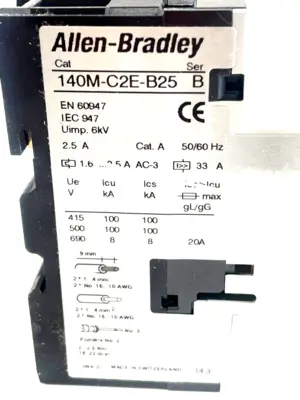 ALLEN BRADLEY 140M-C2E-B25 CIRCUIT BREAKER SERIES B 140MC2EB25 NEW, SURPLUS