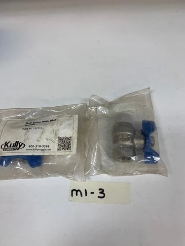 1/2" Female STH DN 15 PN 30 Stainless Steel Blue Vinyl Handle(Lot Of 2)