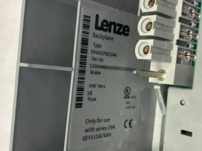 USED LENZE MAIN FILTER - SINGLE DRIVE 13282340, W/ E94AZPSO244 BACKPLANE
