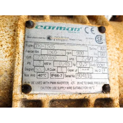 Carman Industries Fluid Bed Dryer model ACS-64 LH Serial 210414-1
