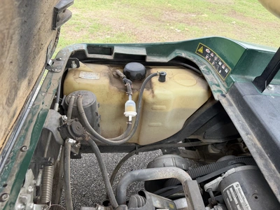 (1) 2015 E-Z-Go golf cart with a Kawasaki gas engine, includes Club canopy and ball washer, fold-dow...