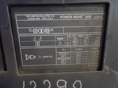 USED LINCOLN ELECTRIC POWER WAVE I400