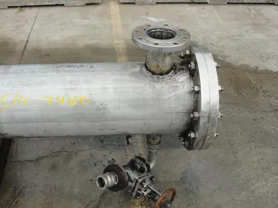 SPC7480  Heat Exchanger 370 sq.ft. Isotherm shell and tube heat exchanger, 100 psi shell, 250 psi internal, Stainless Steel