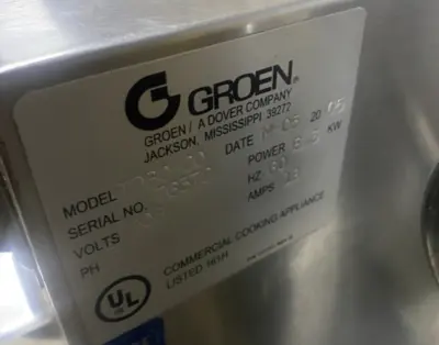 191-0019 Groen TDBO-20 20 Qt Manual Tilt Tilting Skillet Braising Pan