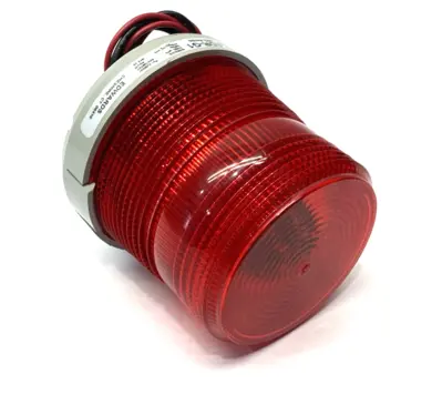 USED EDWARDS SIGNALING ADAPTABEACON STEADY-ON BEACON, RED, 24VDC