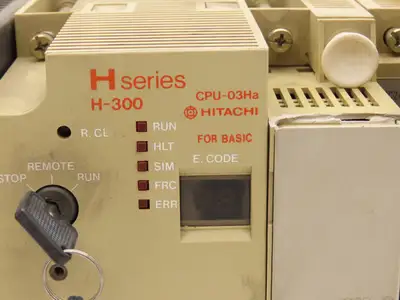 Hitachi HIDIC H-300 PLC Controller Rack w/3 Input 3 Digital & 1 Analog Output
