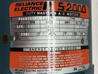 New | in-Stock RELIANCE ELECTRIC P56H3647R A.C. Motors | Surplus Asset Holdings #1204625
