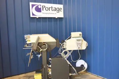 USED AUTOMATED PACKAGING SYSTEMS AB180 W/PI-412C PRINTER