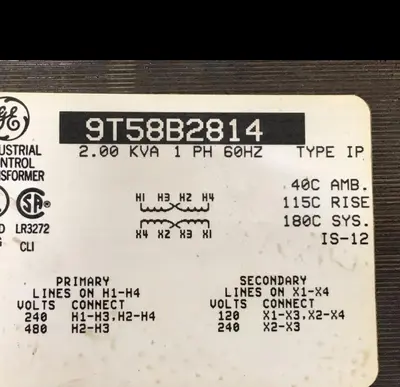 Used GENERAL ELECTRIC 9T58B2814 Transformers Michigan US | Ideal Machinery #597935