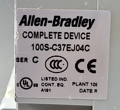 Allen-Bradley 100S-C37EJ04C (Complete Device) Safety Contactor. 4E-19