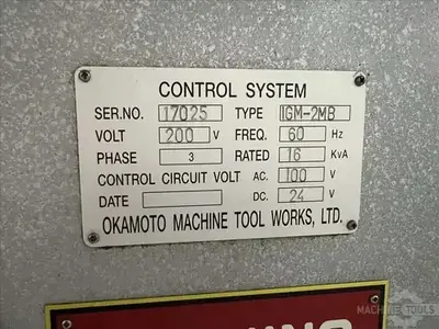 USED 2011 OKAMOTO IGM-2MB