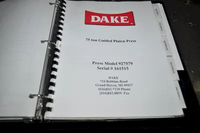 75 TON DAKE 4 POST HYDRAULIC PRESS