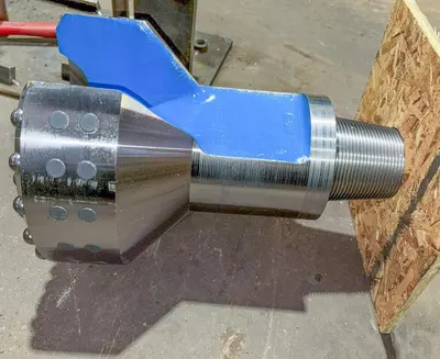 Used TRIDENT SUPREME 9-7/8" FLAT FACE CARBIDE BUTTON CABLE TOOL DRILL BIT Carbide Drills Pennsylvania US | East West Machinery & Drilling #1417861