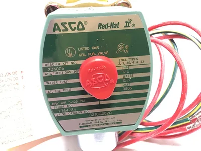 ASCO 8210G002Q Red Hat Solenoid Valve 1/2″ NPT 15.1 Watts